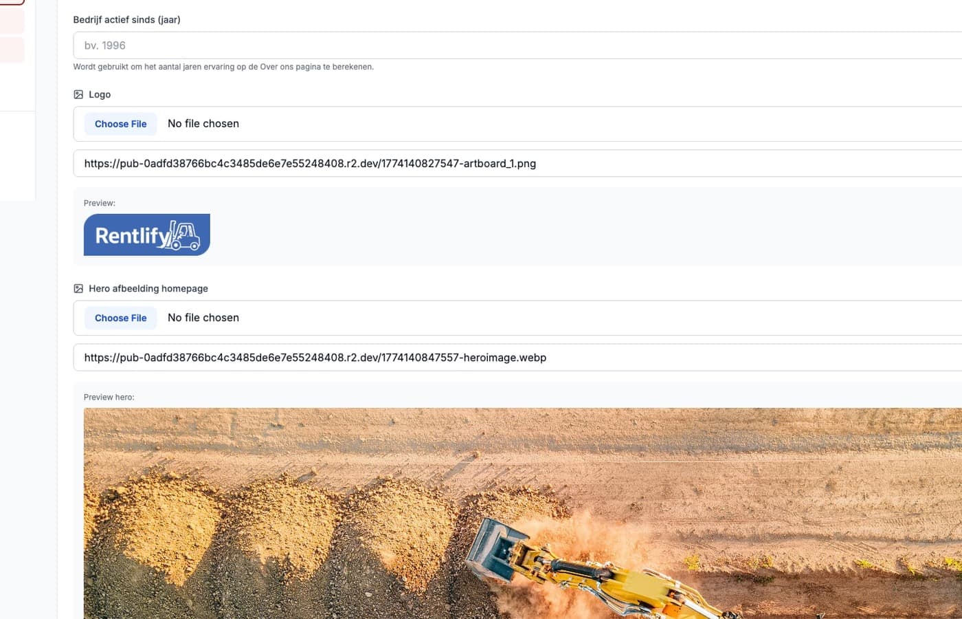 Branding & instellingen